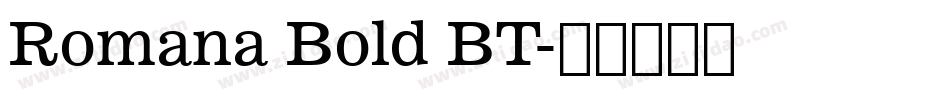 Romana Bold BT字体转换